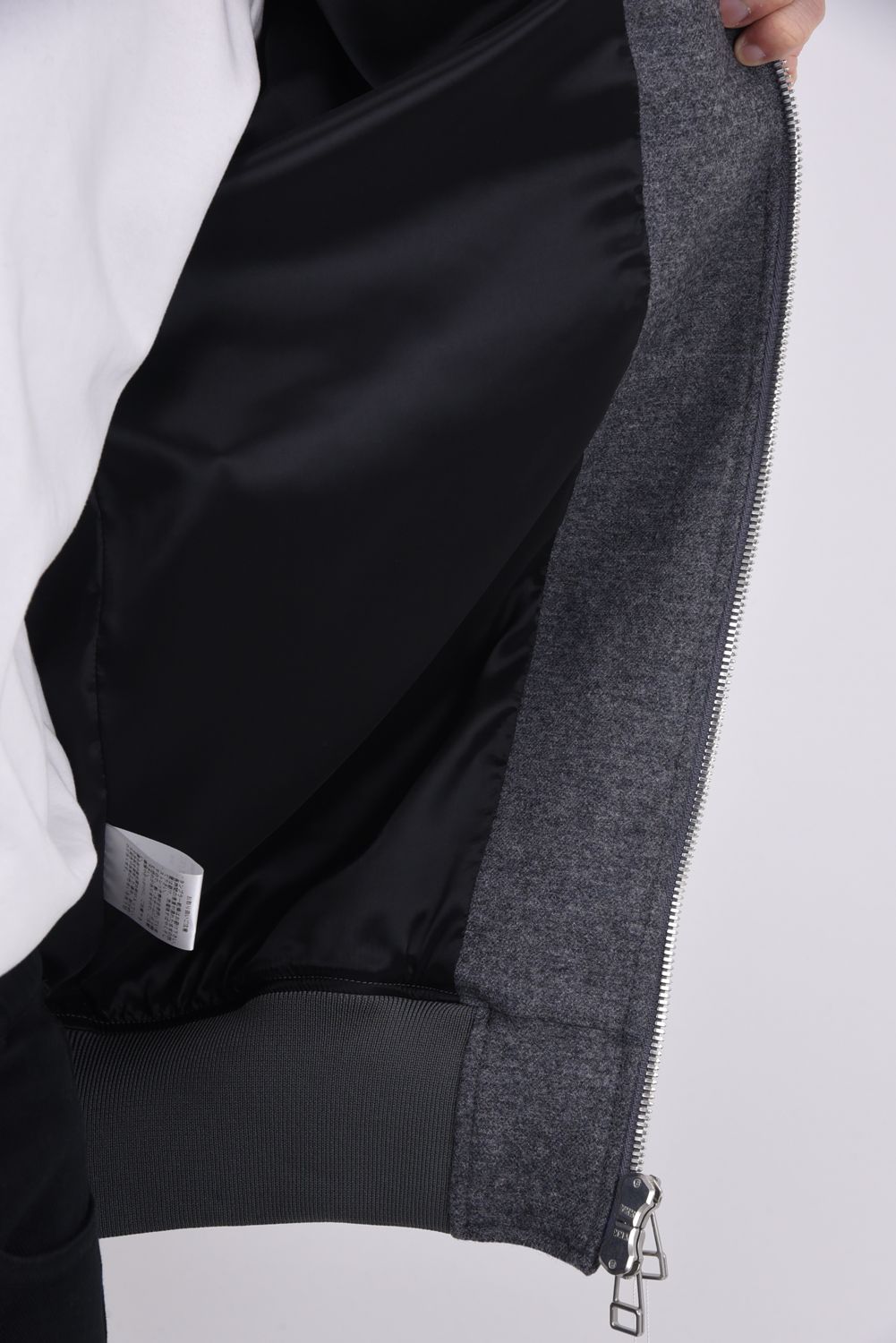 AG WOOL FLIGHT JK / カシミヤ混 ストレッチツイル フラップサイドポケット ミリタリージャケット （グレー）