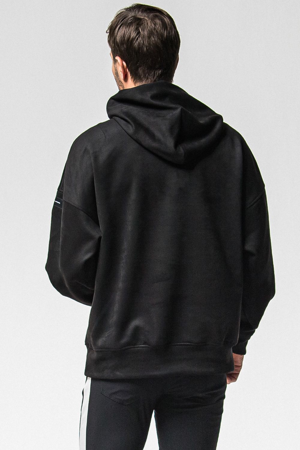 SUEDE LOOSE HOODIE / スウェード ルーズ パーカー (ブラック) (1月上旬入荷予定) ※オーダー締切：9月1日(月)18:00