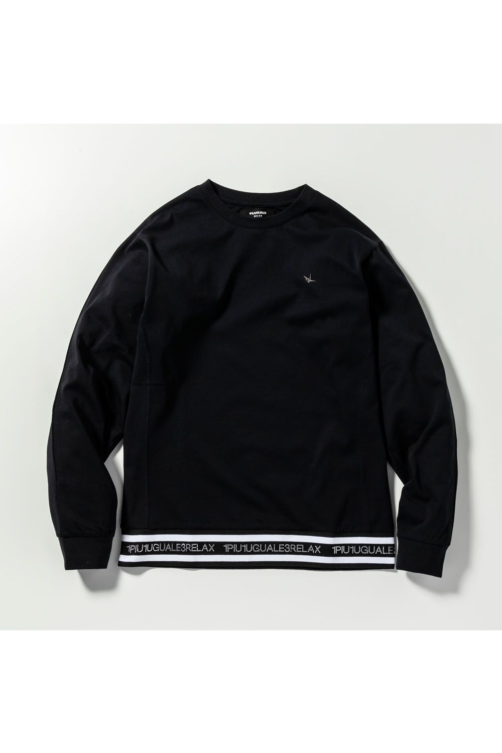 RHINESTONE HEM LONG SLEEVE / ラインストーン ヘム ロング ブラック