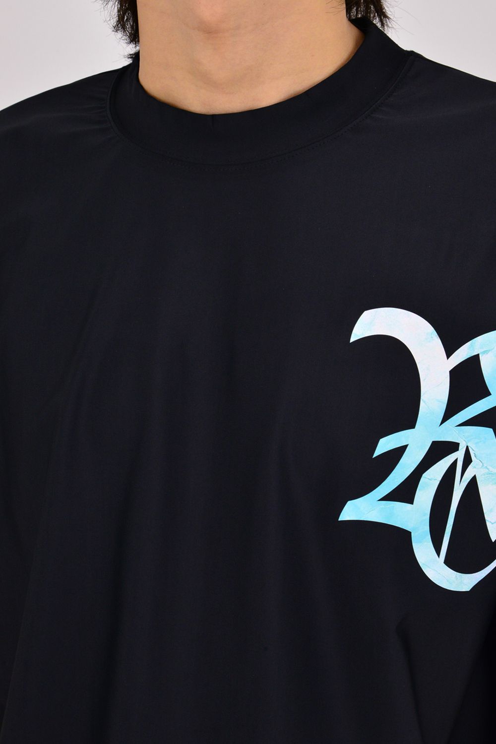 RC RUSH OVER TEE / ロゴ ラッシュガード オーバーサイズ Tシャツ （ブラック/ブルーグリーン）