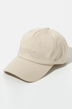 EMBOSSED LOGO CAP / エンボスロゴ ベースボールキャップ (ベージュ) (12月中旬入荷予定)