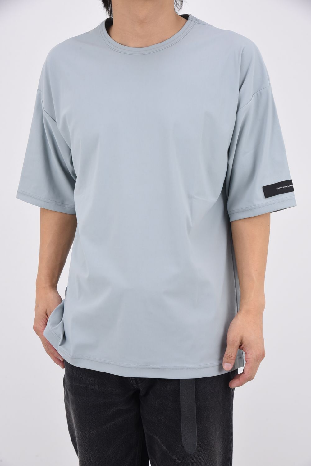 NYLON OVER  TEE / ナイロン オーバーサイズ Tシャツ （アクア）