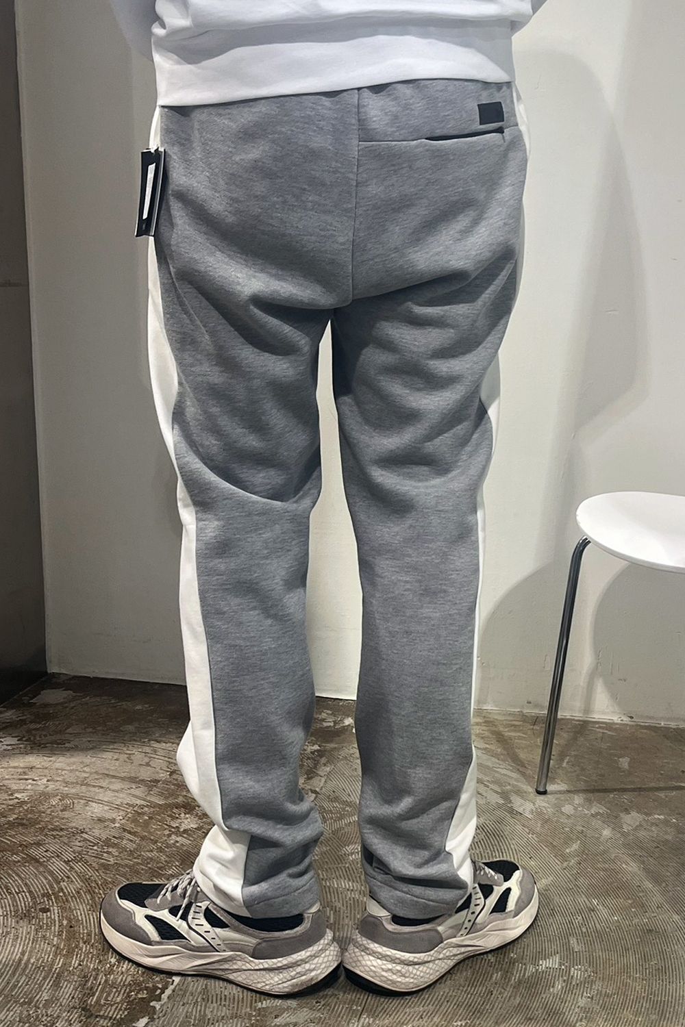 【26AW】 DREW PANT / ツートーン サイドライン スウェットパンツ (グレー/ホワイト) (9月入荷予定)