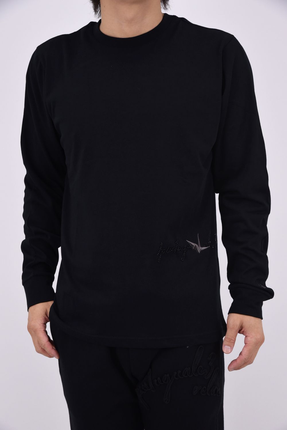 【26AW】 JEWELRY LOGO MERCERIZED LONG-SLEEVE T-SHIRT / ジュエリーロゴ マーセライズドコットン 長袖Tシャツ (ブラック)
