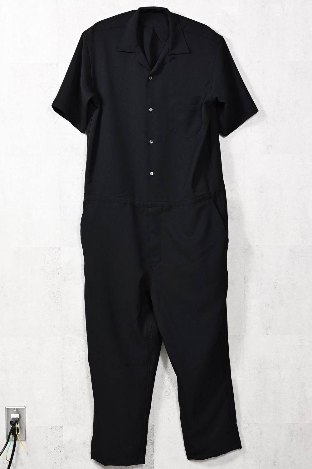 RAGE TWILL HALF ALL IN ONE / 半袖オープンカラーシャツ オールインワン (ブラック) (3月中旬入荷予定) ※オーダー締切12/13(土)17:00