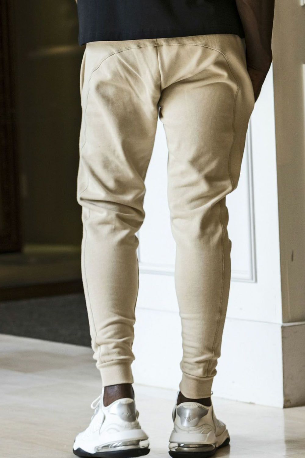 RHINESTONE LOGO LONG PANTS / ラインストーン ロゴロングパンツ (ベージュ)