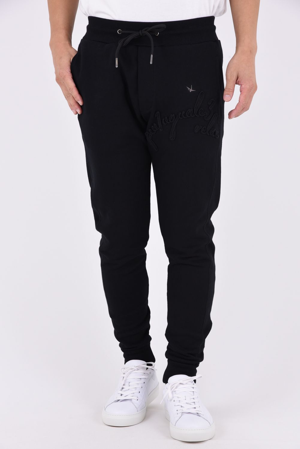 【26AW】 HEAVY FRENCH TERRYSCRIPT CODE LOGO LONG PANTS / フレンチテリー ロープロゴ ロングパンツ (ブラック)
