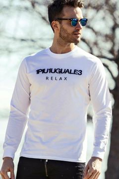 1PIU APPLIQUÉ LONG-SLEEVED T-SHIRT / ボアロゴ 刺繍 ロングTシャツ ホワイト