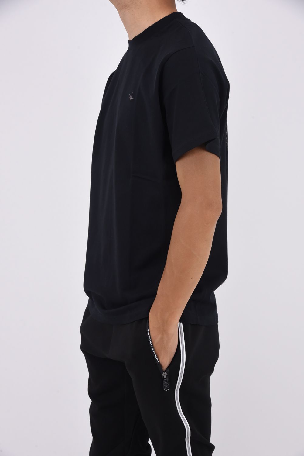 HALF RHINESTONE T-SHIRT / ハーフ ラインストーン Tシャツ ブラック
