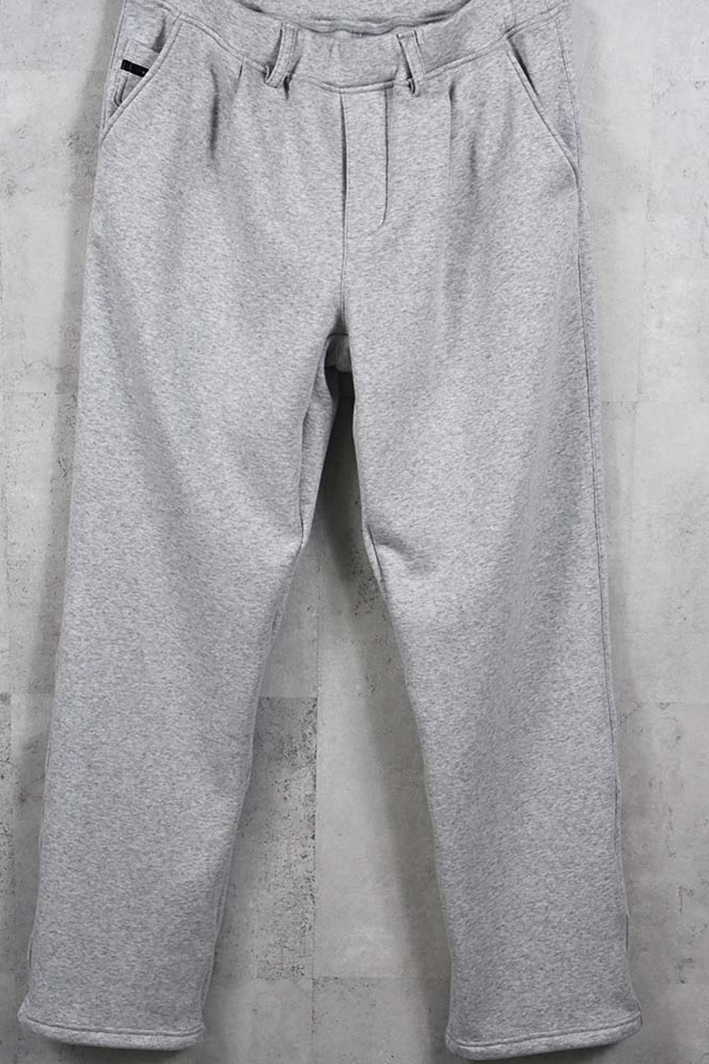 VELOURS FLEECE WIDE TUCK PANTS / 裏起毛 ベロアフリース セミワイド ワンタック イージーパンツ (グレー) (11月中旬入荷予定) ※オーダー締切：9月1日(月)18:00