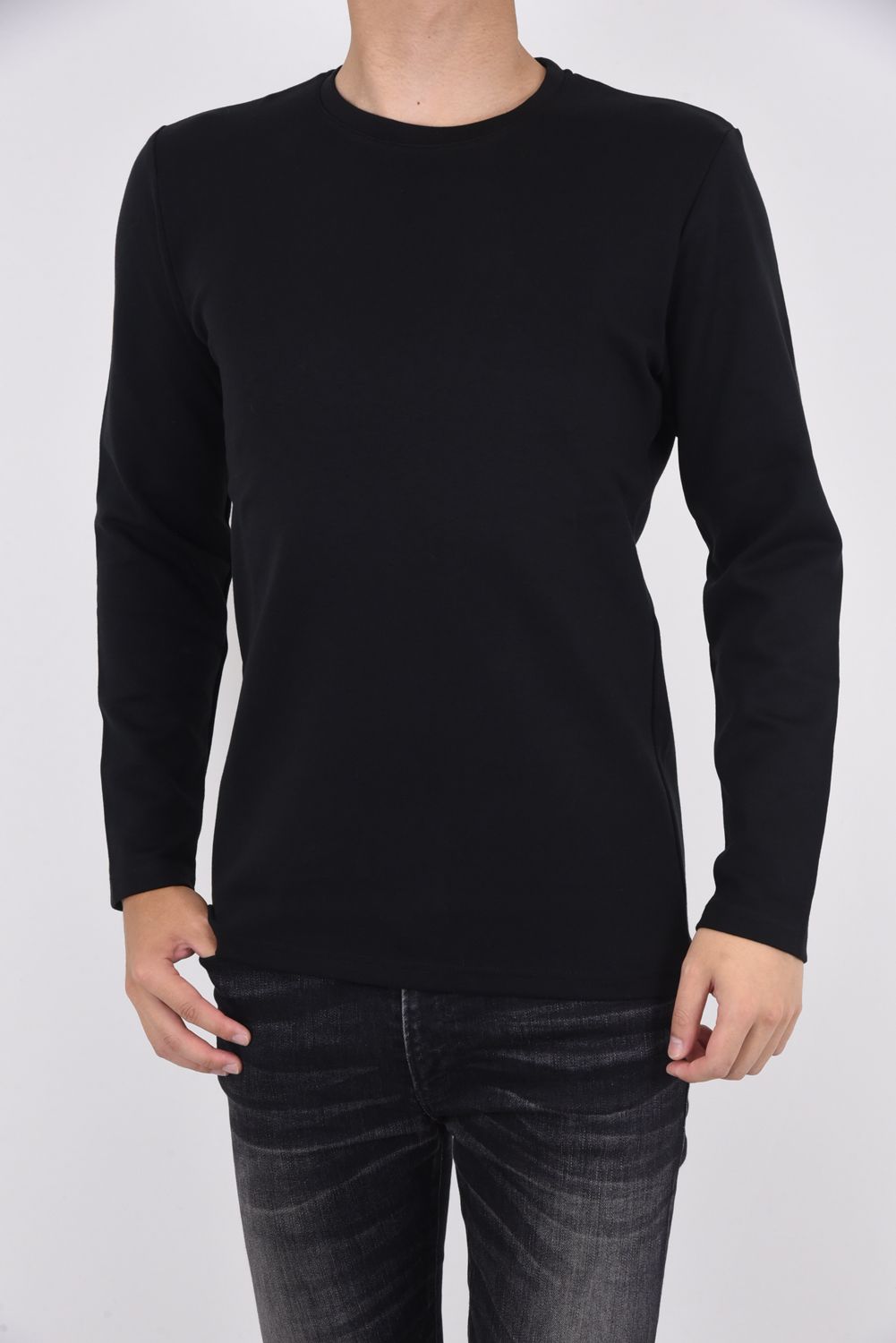 L/S CREW / ロングスリーブ ウォーム クルーネック ブラック