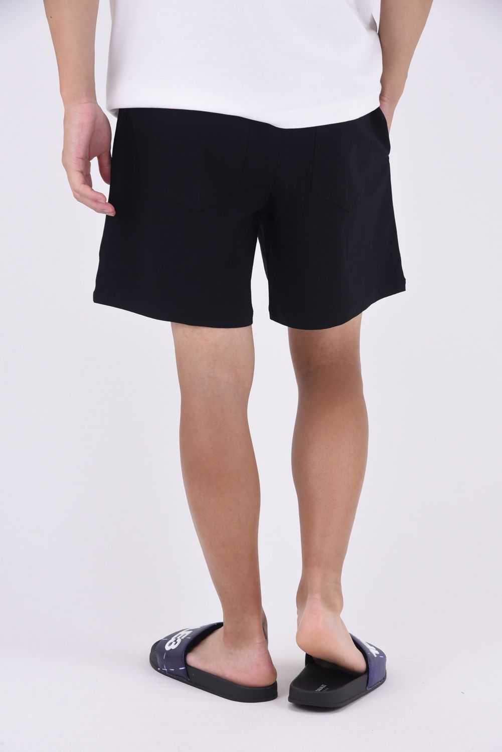 【旧品番】 TV NYLON SHORTS / 高機能ナイロンマイクロファイバー ルーズフィット ハーフパンツ ブラック