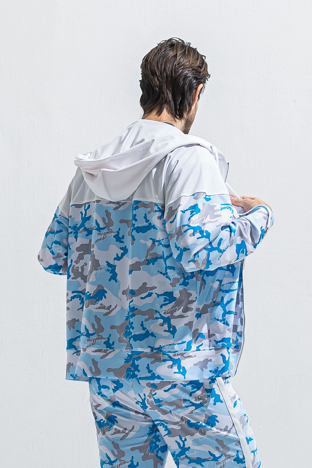 RUSH  OVER  ZIPUP HOODIE / ラッシュオーバー ジップアップパーカー （カモサックス） (5月末頃入荷予定) ※オーダー締切2月15日(日)18時