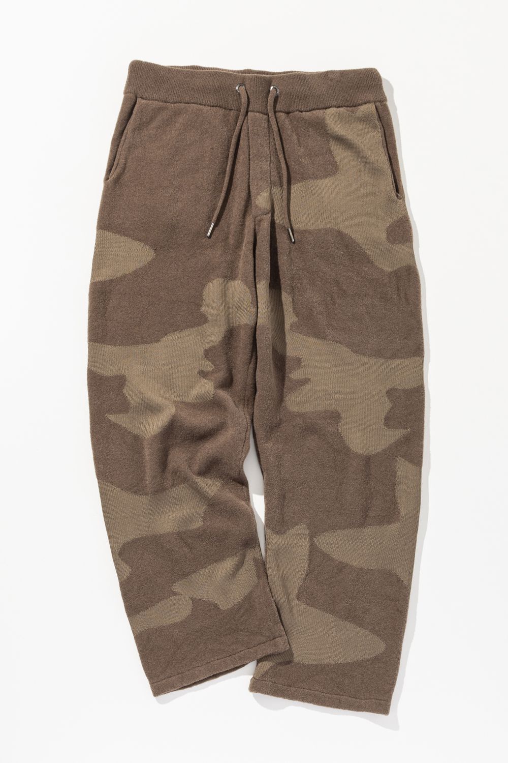 【26AW】 RECOVERY TECH TONAL CAMO RELAX KNIT PANTS / リカバリーテック トーナル カモ リラックス ニットパンツ (ブラウン)