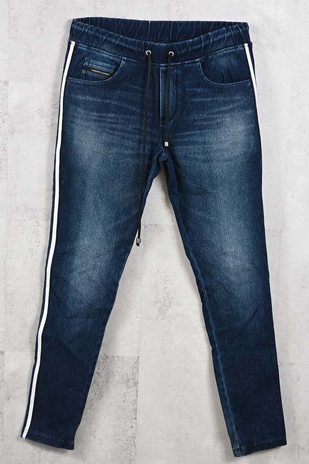 EX DENIM JERSEY BLINDLINE PT / デニムジャージー ラインパンツ (ダークインディゴ) (1月上旬入荷予定) ※オーダー締切：9月1日(月)18:00