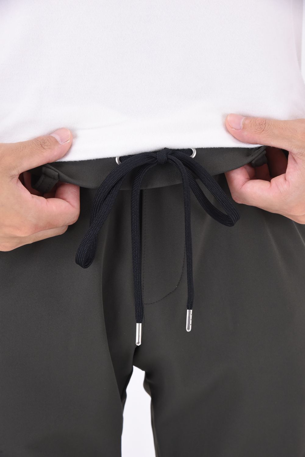 CHRIS EASY HEAT PANTS / 【定番商品】 ナイロンストレッチ 裏起毛 スラックスイージーパンツ カーキ