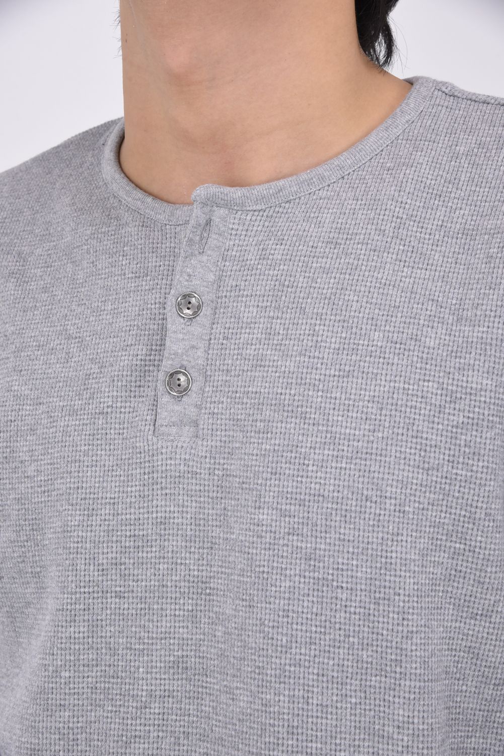 【26SS 39th】 WAFFLE HENRY TEE / ワッフル ヘンリーTシャツ (グレー)