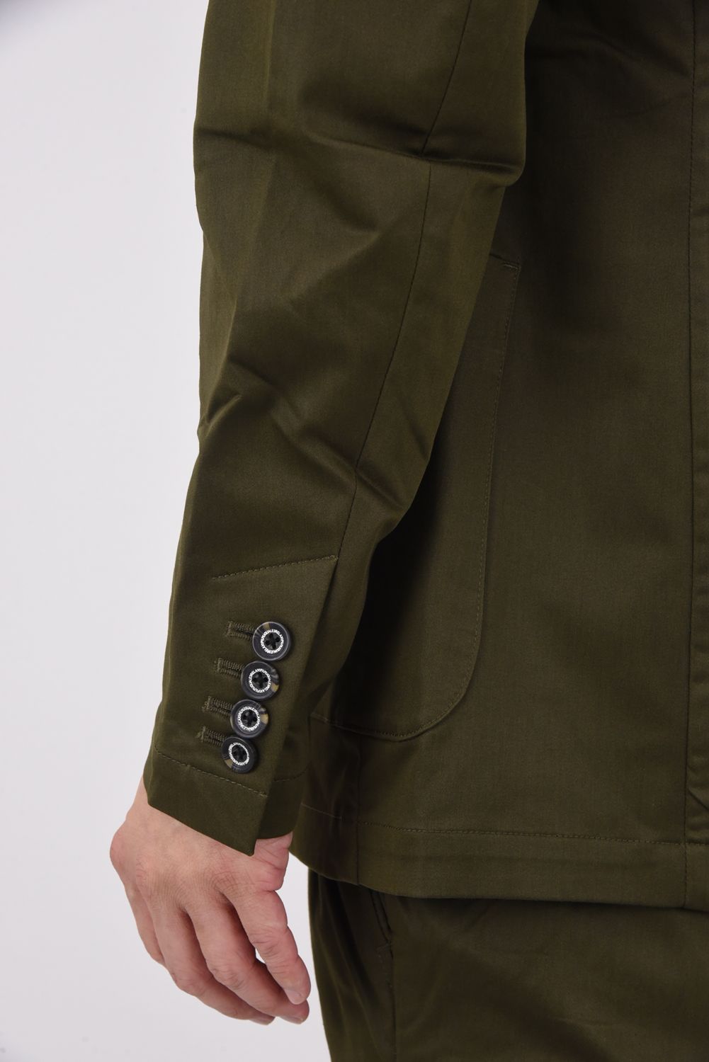 【25AW】 BRIGHT STRETCH JACKET & SLACKS / 微光沢素材 ストレッチジャケット&スラックスセットアップ (カーキ)