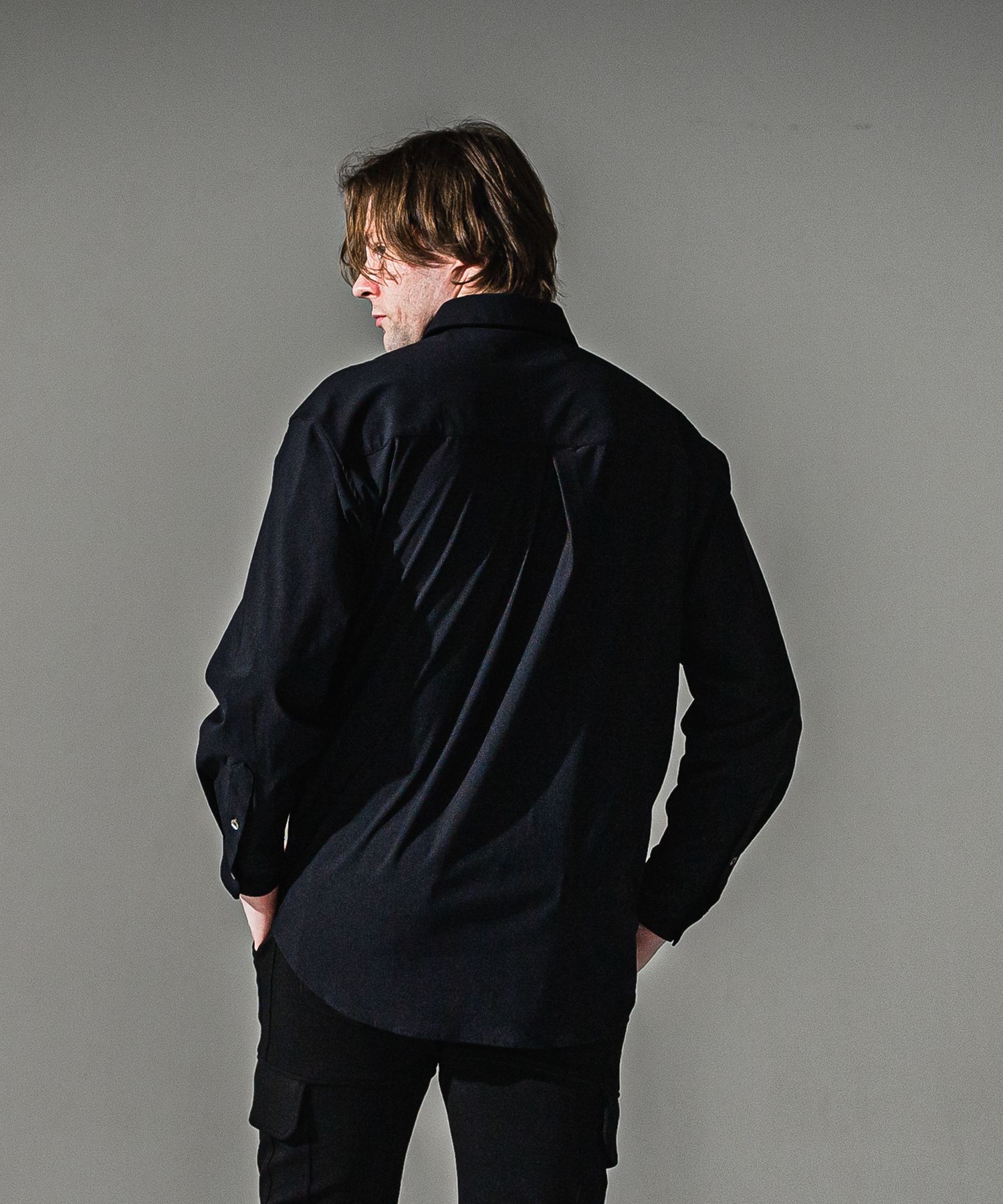 NYLON jack shirts / ナイロン ジャックシャツ (ブラック) (7月末入荷予定) ※オーダー締切:5月23日(土)17時