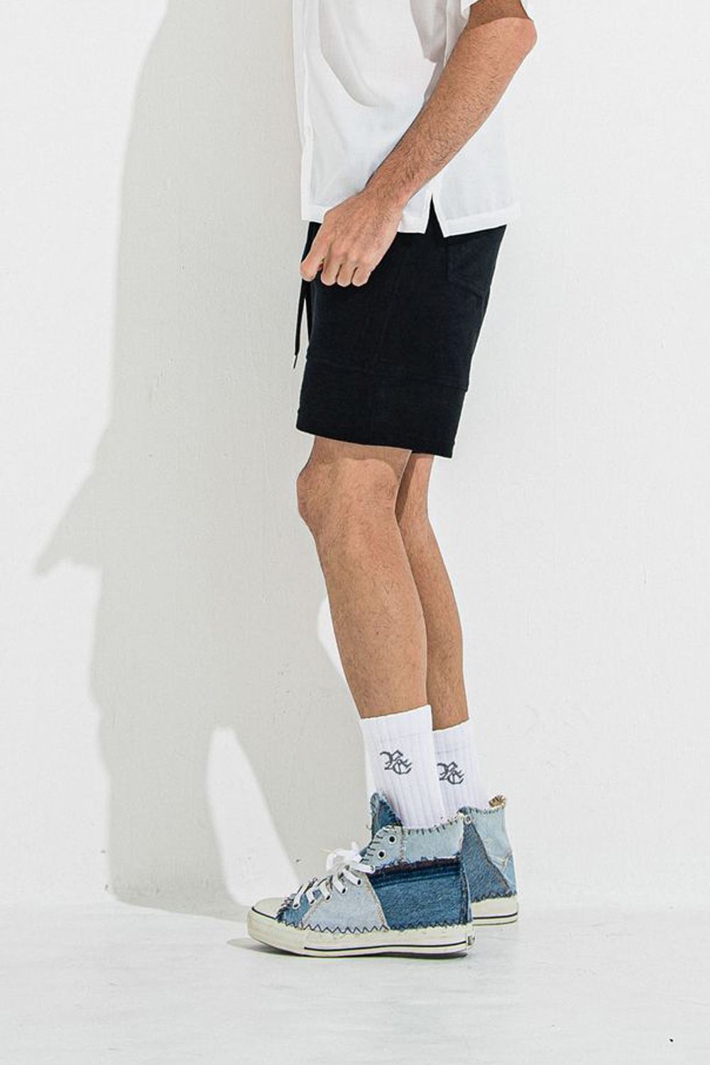 TYLER PILE SHORTS / オーガニックコットン パイルショートパンツ ブラック