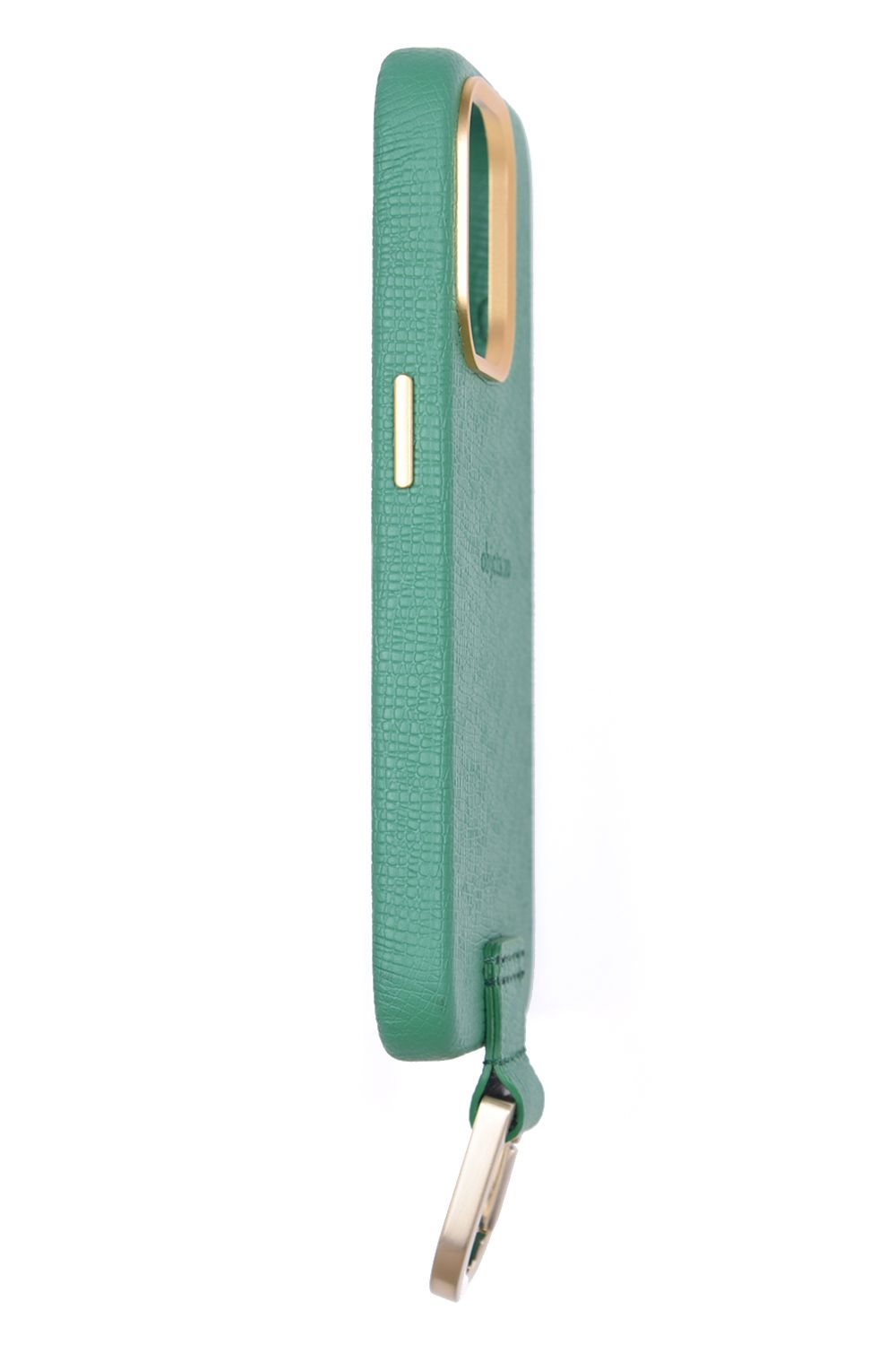 CARABINER-CASE / カラビナ付 iPhone レザーケース (ジョリーグリーン)