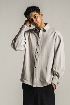 JERSEY JACK SHIRTS / 裏起毛 ジャックシャツ グレー