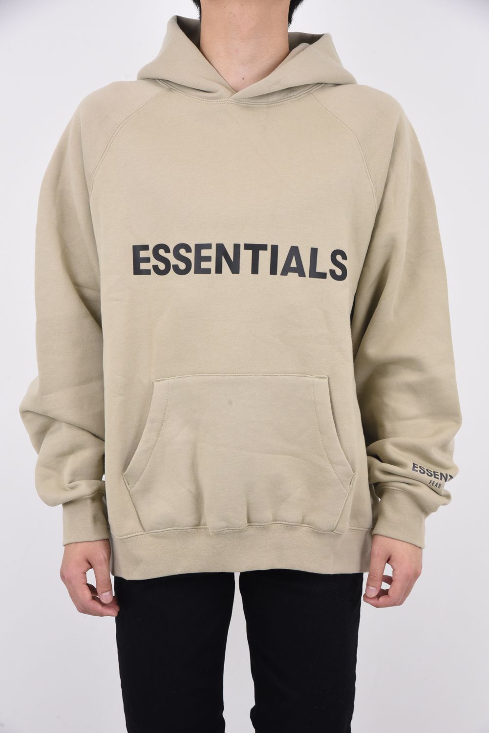 essential パーカー　タン　fear of god Lサイズ