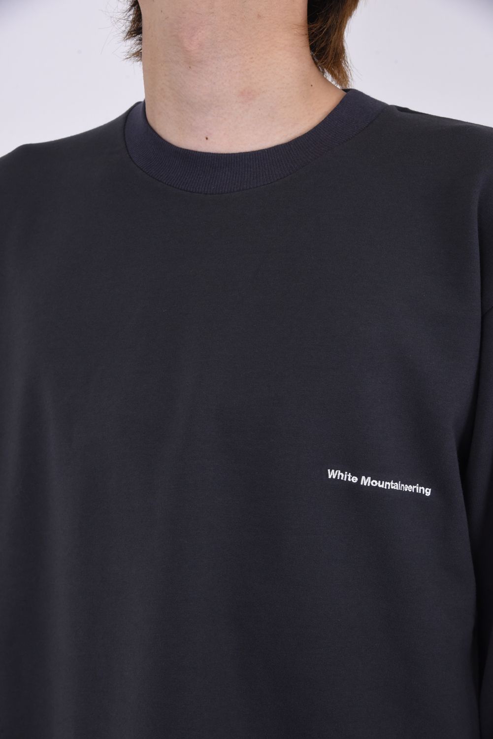 HEM DRAW CORD CREWNECK SWEAT SHIRT / アレンジヘムコード ライト裏毛 スウェットプルオーバー ブラック