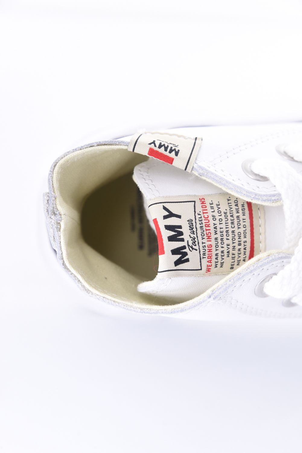 "PETERSON HIGH" OG sole LEATHER HI SNEAKER / オリジナルソール レザーハイカットスニーカー ホワイト