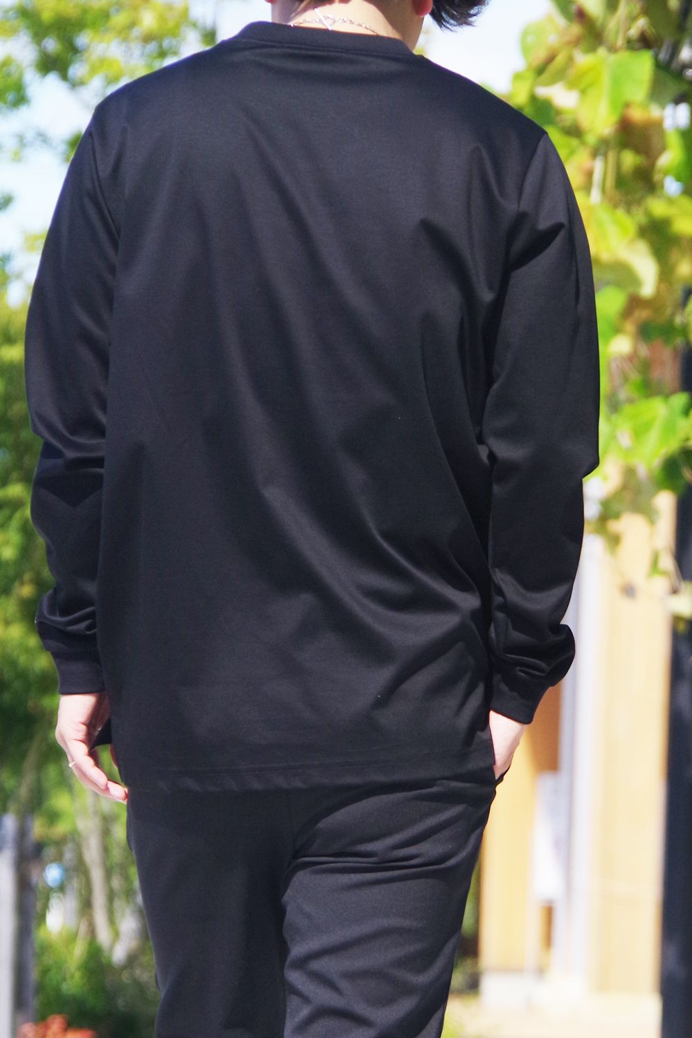 SICADO (シカード) / ロゴ クルーネック 長袖 Tシャツ ブラック