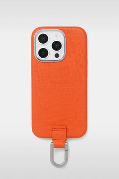 CARABINER-CASE / カラビナ付 iPhone レザーケース (キャロットオレンジ)