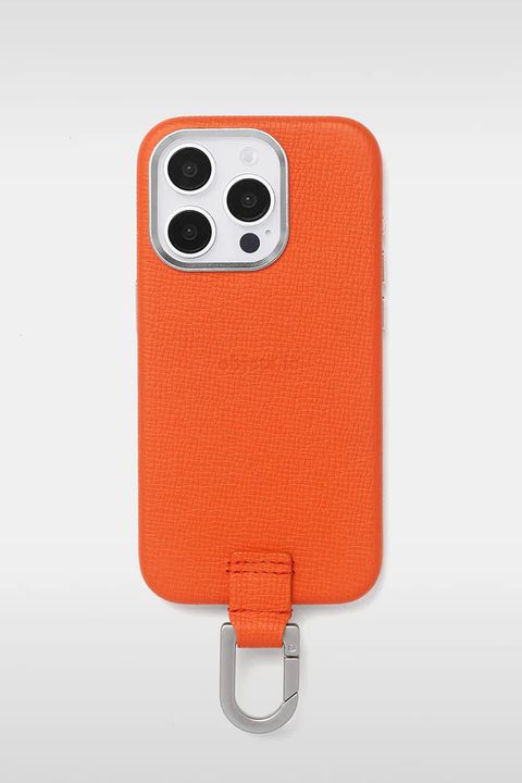 CARABINER-CASE / カラビナ付 iPhone レザーケース (キャロットオレンジ)