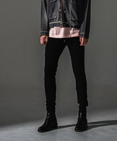 Johnson LINE blister PT / 【定番】 ブリスターニット ジョンソンラインパンツ (ブラック)（7月下旬入荷予定）※オーダー締切:5月23日(土)17時