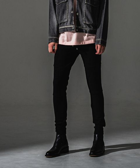 Johnson LINE blister PT / 【定番】 ブリスターニット ジョンソンラインパンツ (ブラック)（7月下旬入荷予定）