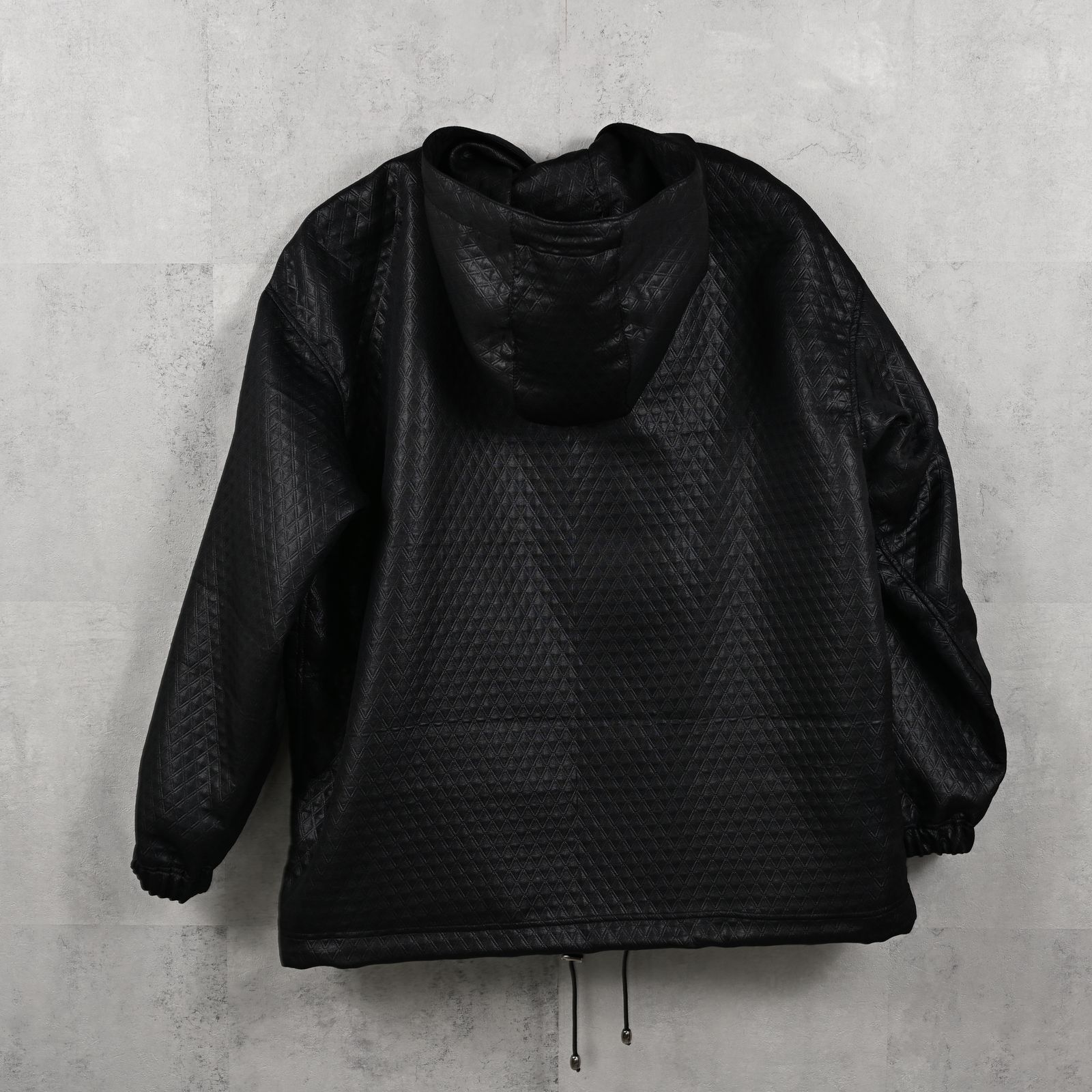 quilting coach hoodie / キルティング コーチジャケットパーカー ブラック (9月中旬入荷予定)
