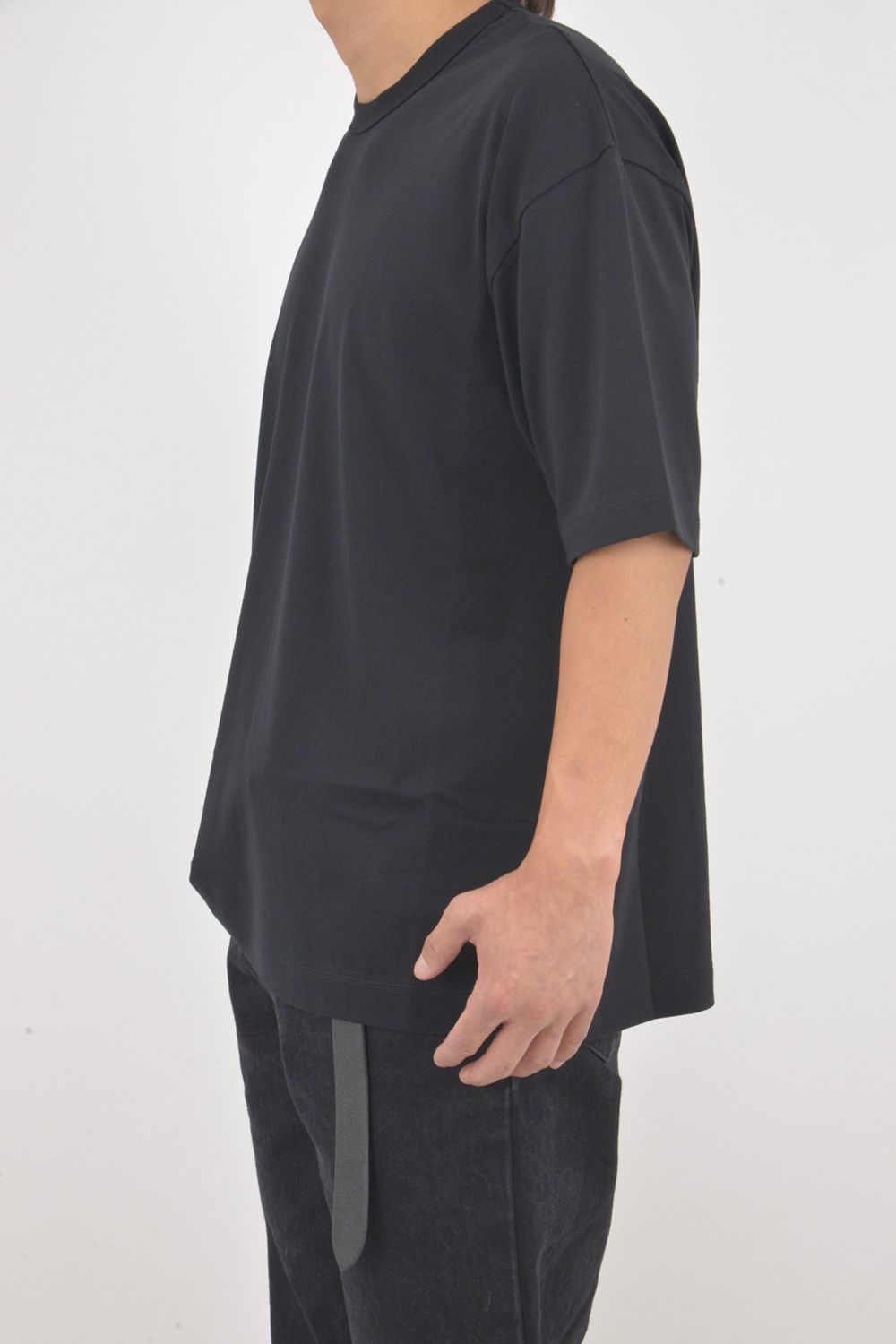 SUVIN COTTON SOFT STRUCTURE T-SHIRT / コットンソフト ストラクチャー Tシャツ (ブラック)