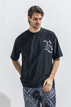 RC RUSH OVER TEE / ロゴ ラッシュガード オーバーサイズ Tシャツ （ブラック/ブラック） (6月上旬入荷予定) ※オーダー締切:2月15日(日)18時
