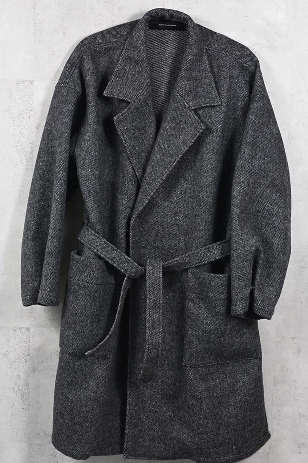 GOWN OVER COAT / ウール オーバー サイズ ガウンコート (グレー) (11月上旬入荷予定) ※オーダー締切：9月1日(月)18:00