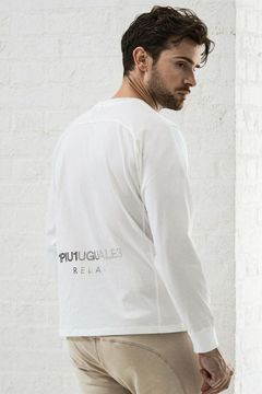 RHINESTONE LONG T-SHIRT / ラインストーン バックロゴ ロングTシャツ (ホワイト)