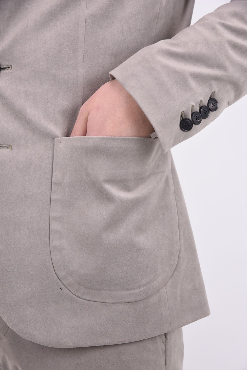 DANDY JKT / トリコット スウェード ダンディジャケット ライトグレー