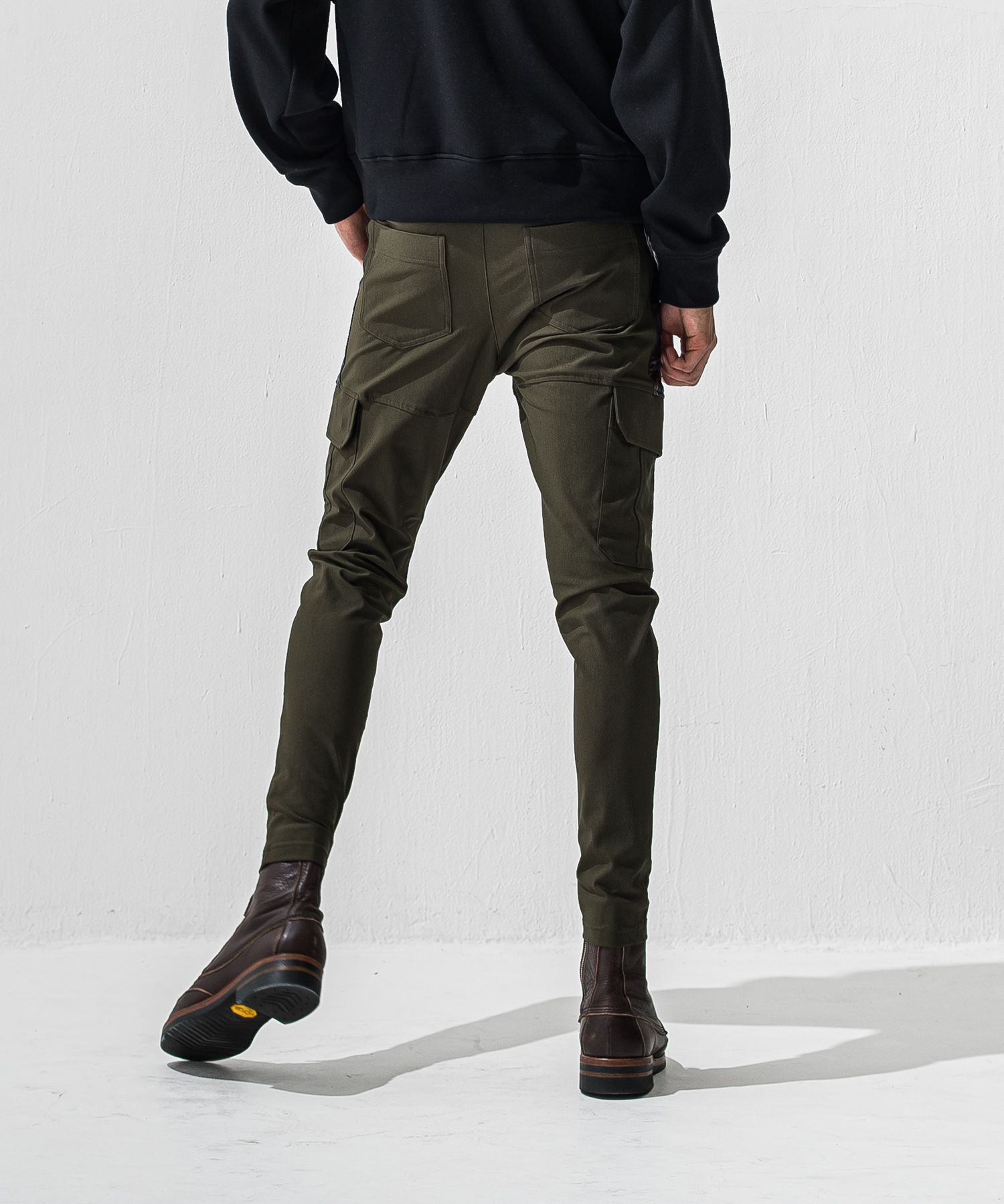DARRELL HEAT CARGO PT / 【定番商品】 裏ボアフリース ナイロンストレッチ カーゴパンツ (カーキ) (10月下旬入荷予定) ※オーダー締切:9月7日(月)17時