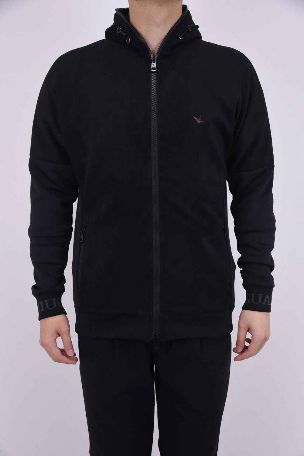 【バックプリント部分にシワ有】 R[10] 113 FULL ZIP PARKA DIAMOND BK / 113ロゴ ルーズフィット フルジップ フーディー ブラック