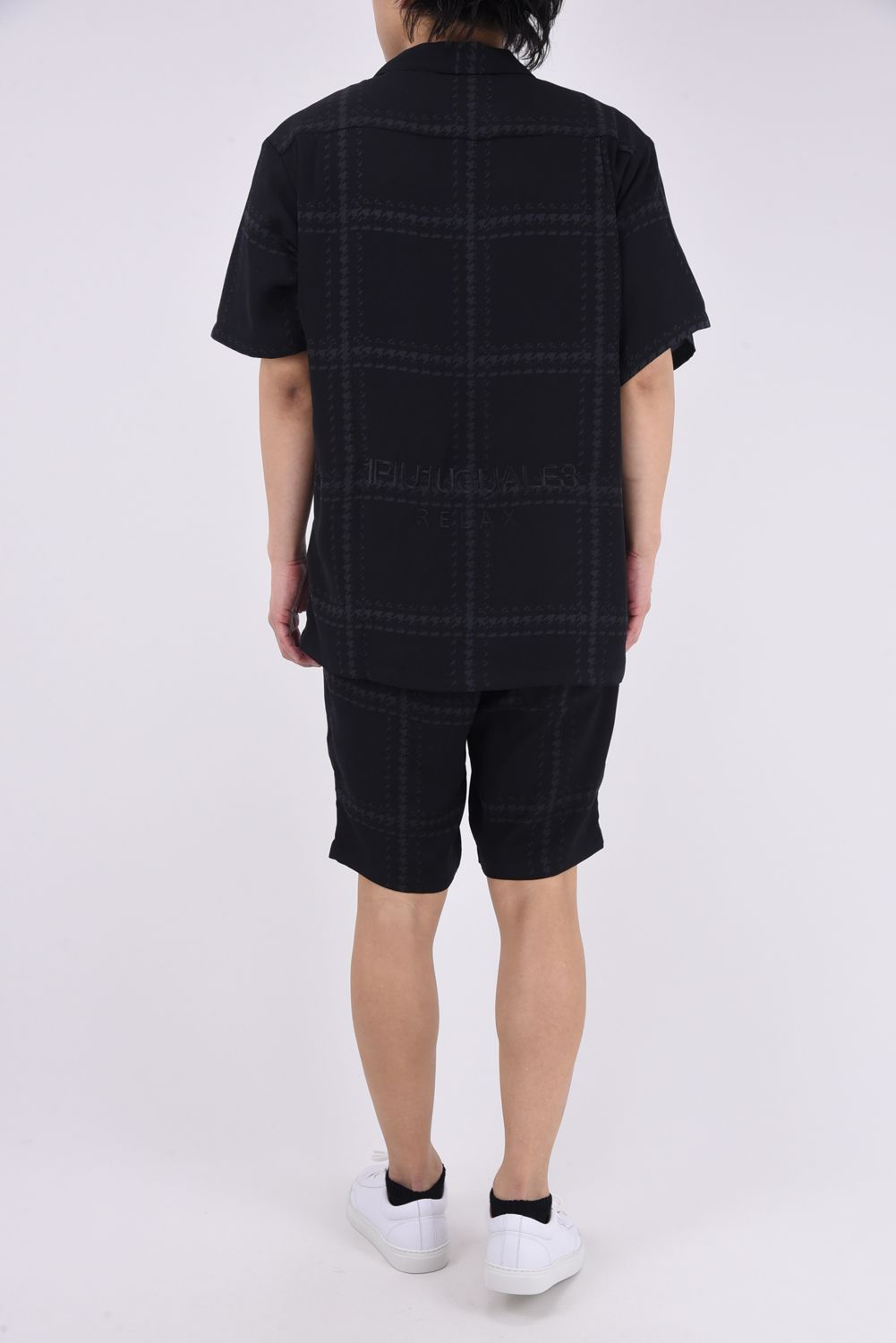 CHECKED ALOHA SHIRT / チェック アロハシャツ (ブラック)