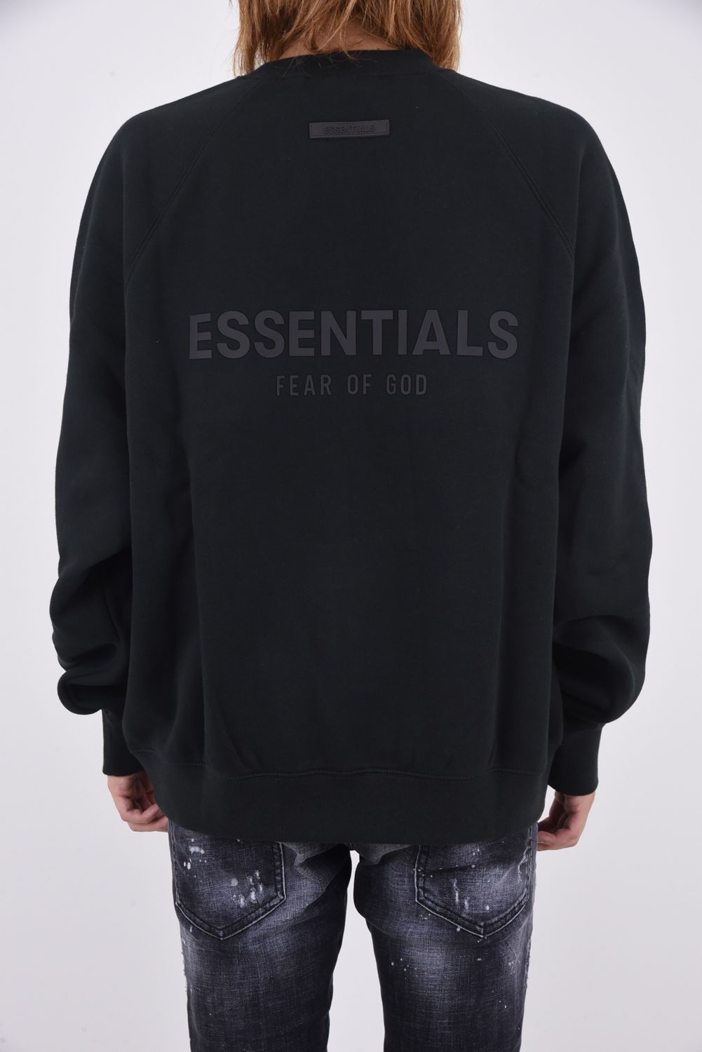 FOG ESSENTIALS - CREW NECK SWEAT BLACK LOGO / 裏起毛 バック ...