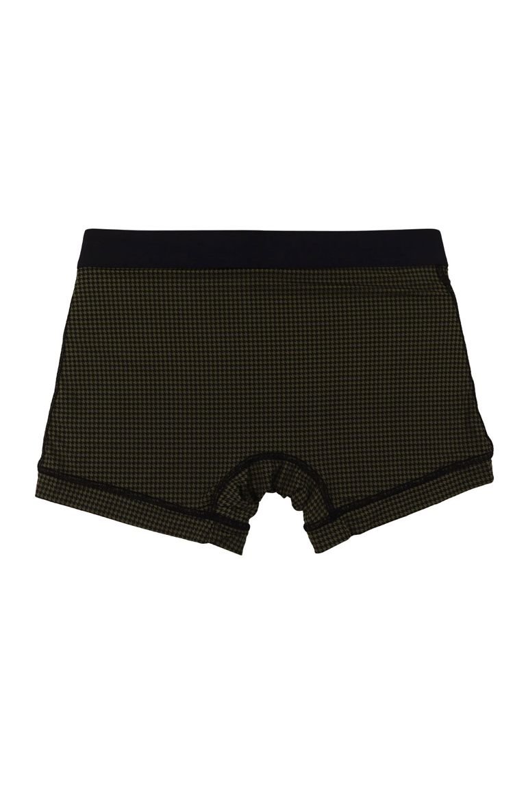 【待望のサイズ.XL入荷】 Houndstooth Short Boxer  - ブラック×カーキ