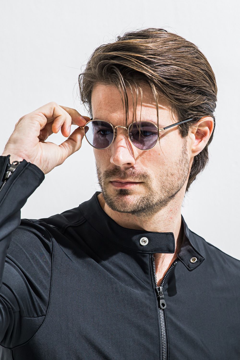 Larry GLASS / ボストン メタルフレーム サングラス (ゴールドブルー) (近日入荷予定) ※オーダー締切:2月15日(日)18時