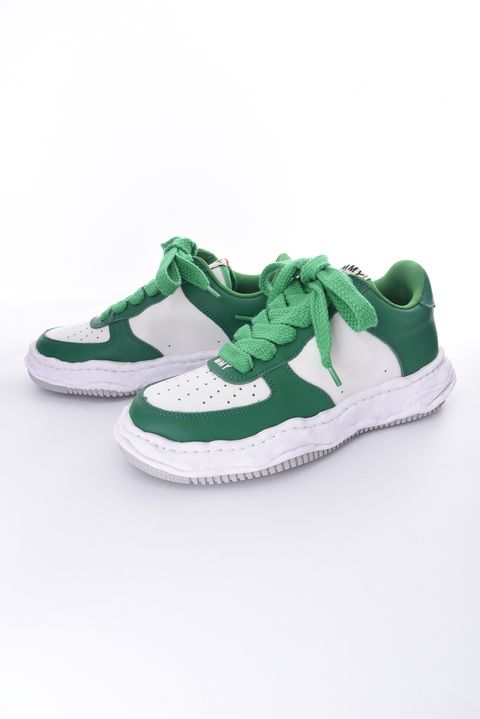 "WAYNE LOW" OG sole leather Low-Top sneaker / オリジナルソール レザー ローカットスニーカー グリーン / ホワイト