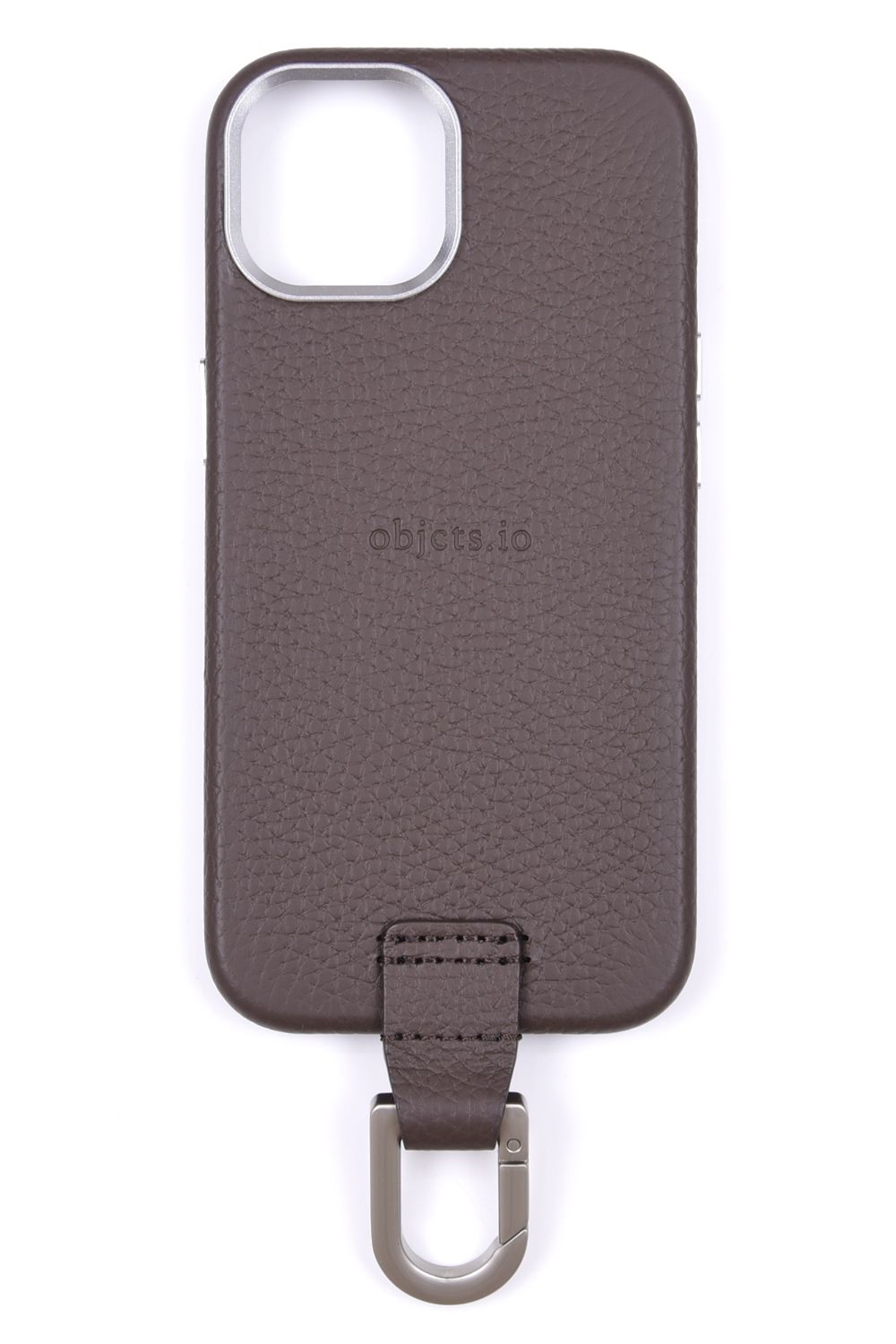 CARABINER-CASE / カラビナ付 iPhone レザーケース (ダークブラウン)