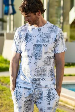 ALOHA PAISLEY T-SHIRTS / ペイズリー柄 半袖ラッシュガード ホワイト