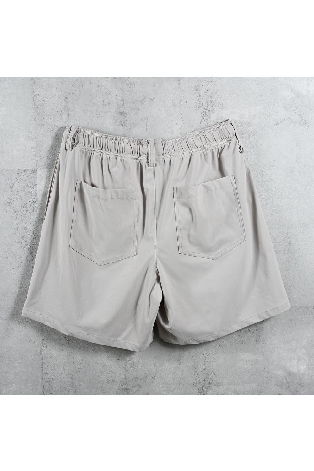 TV NYLON SHORTS / 高機能ナイロンマイクロファイバー リラックスショートパンツ (グレージュ) (6月上旬入荷予定) ※オーダー締切:2月15日(日)18時